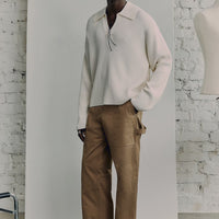 Rib-knit polo jumper (Copy)