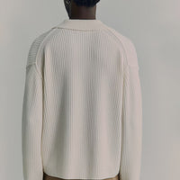 Rib-knit polo jumper (Copy)