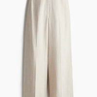 Wide-Leg Linen-Blend Pants