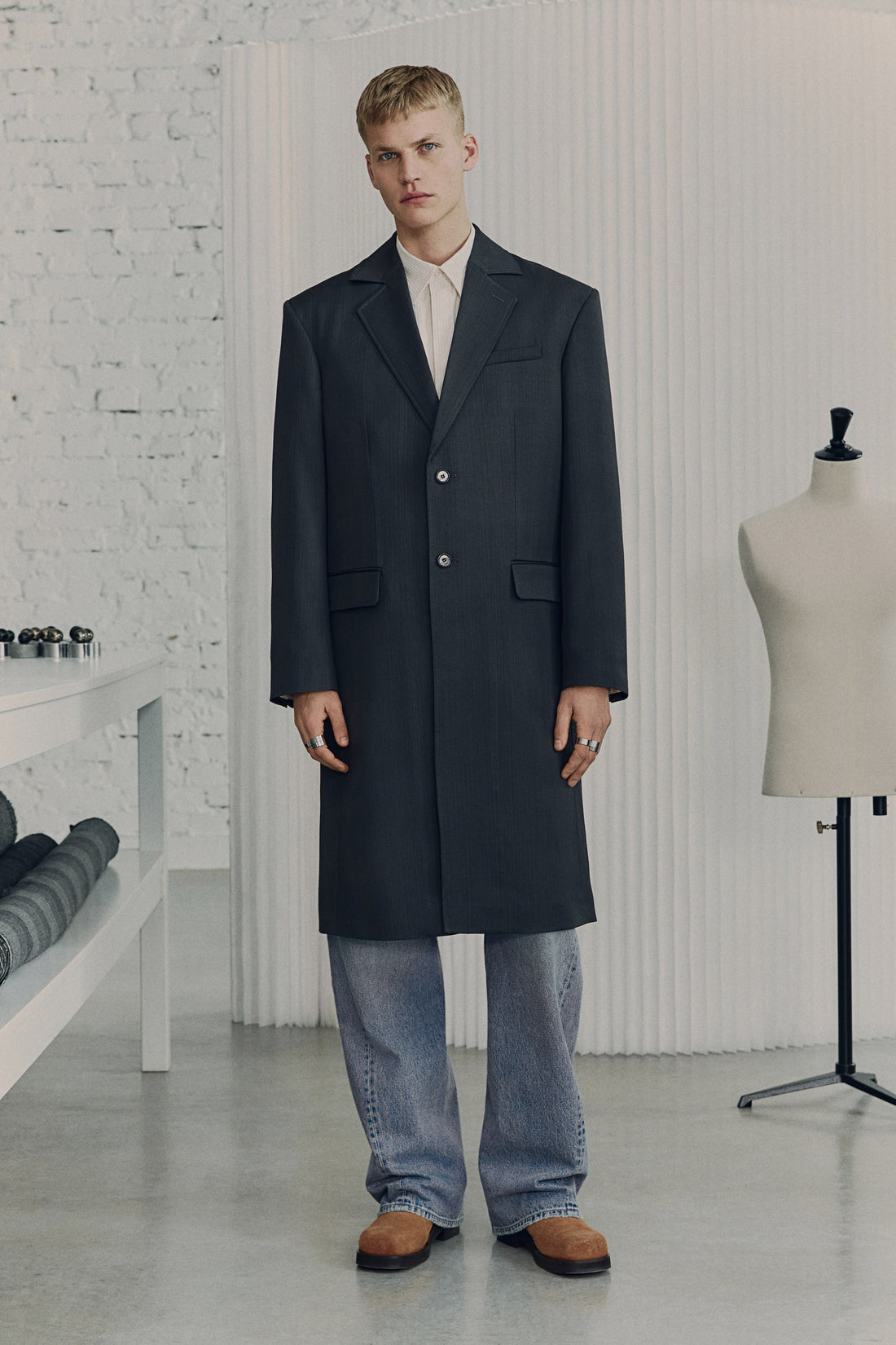 Wollen mix topcoat
